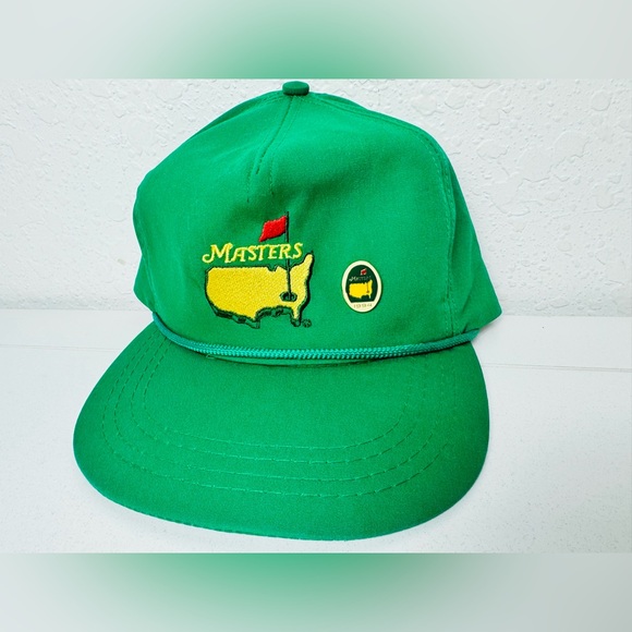 Vintage 1994 Masters Golf Pin And Hat Rare Clean Green Adjustable - Picture 2 of 12